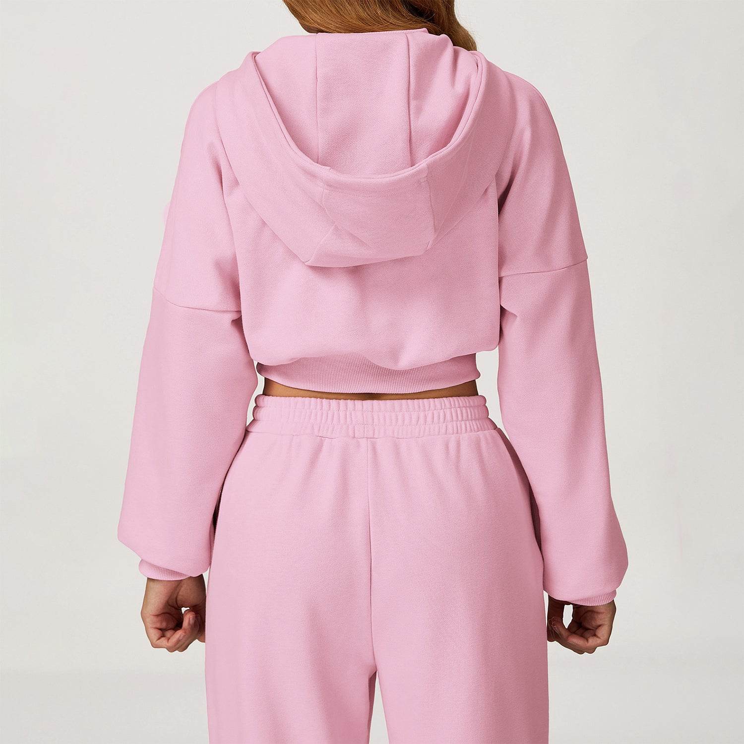 Long Sleeve Crop Sweatshirt Casual Hoodie - Artadvier