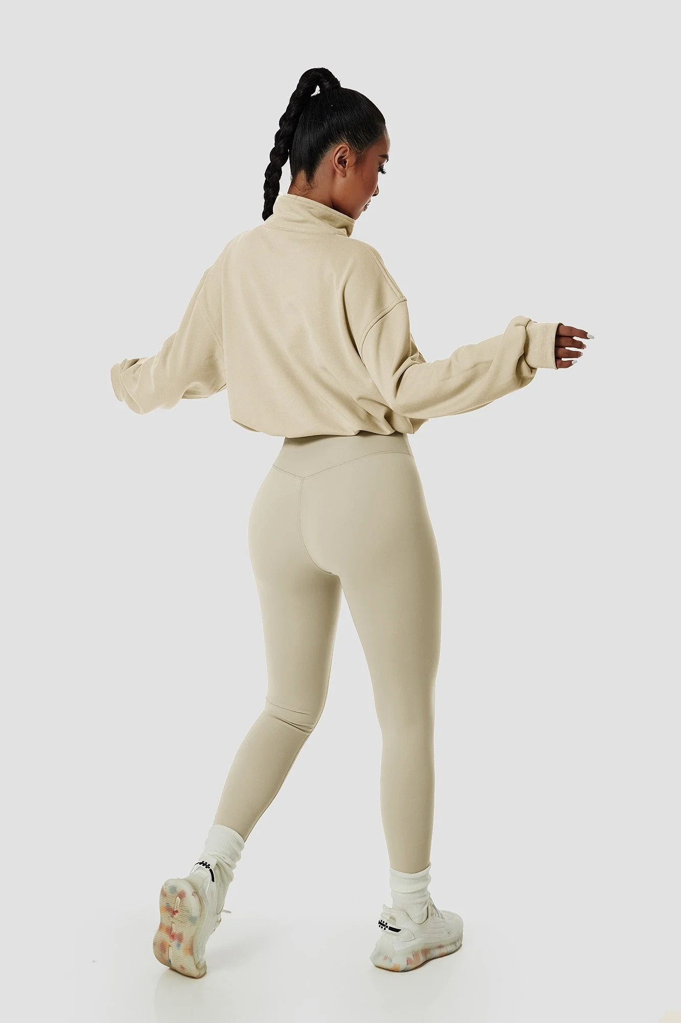 Half-Zip Pullover Sweatshirt Relaxed Fit - Artadvier