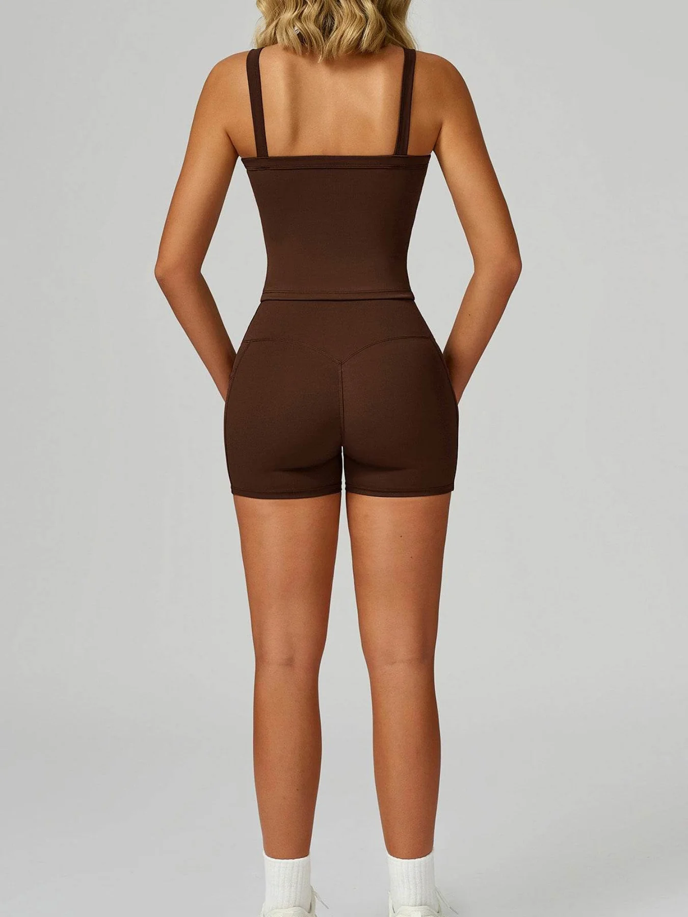 Activewear Set with Wide Strap Tank Top and Short - Artadvier