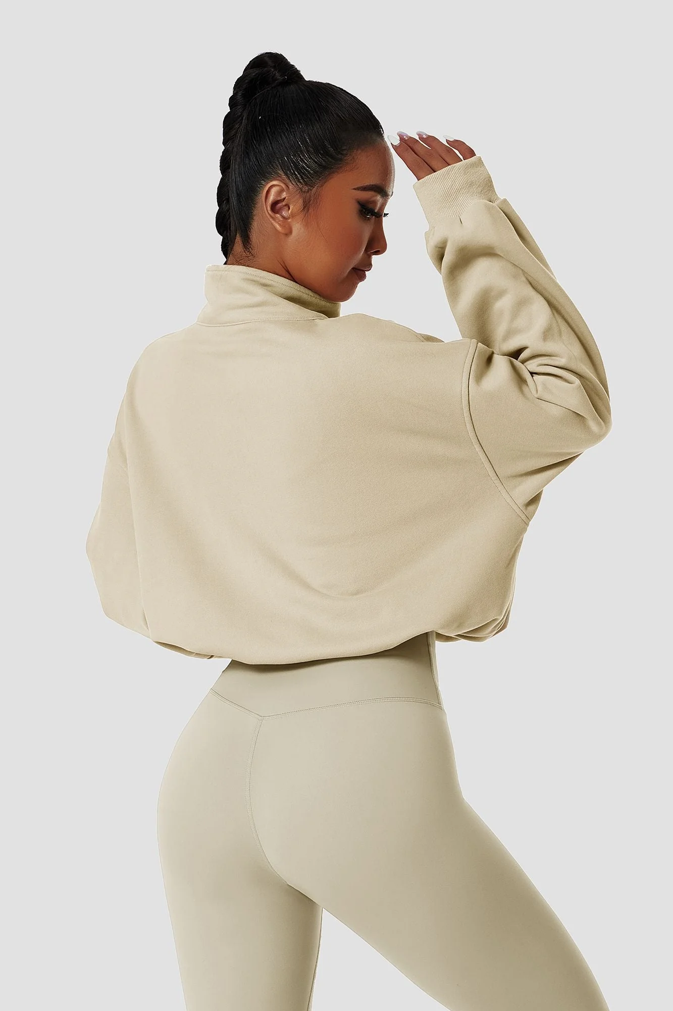 Half-Zip Pullover Sweatshirt Relaxed Fit - Artadvier