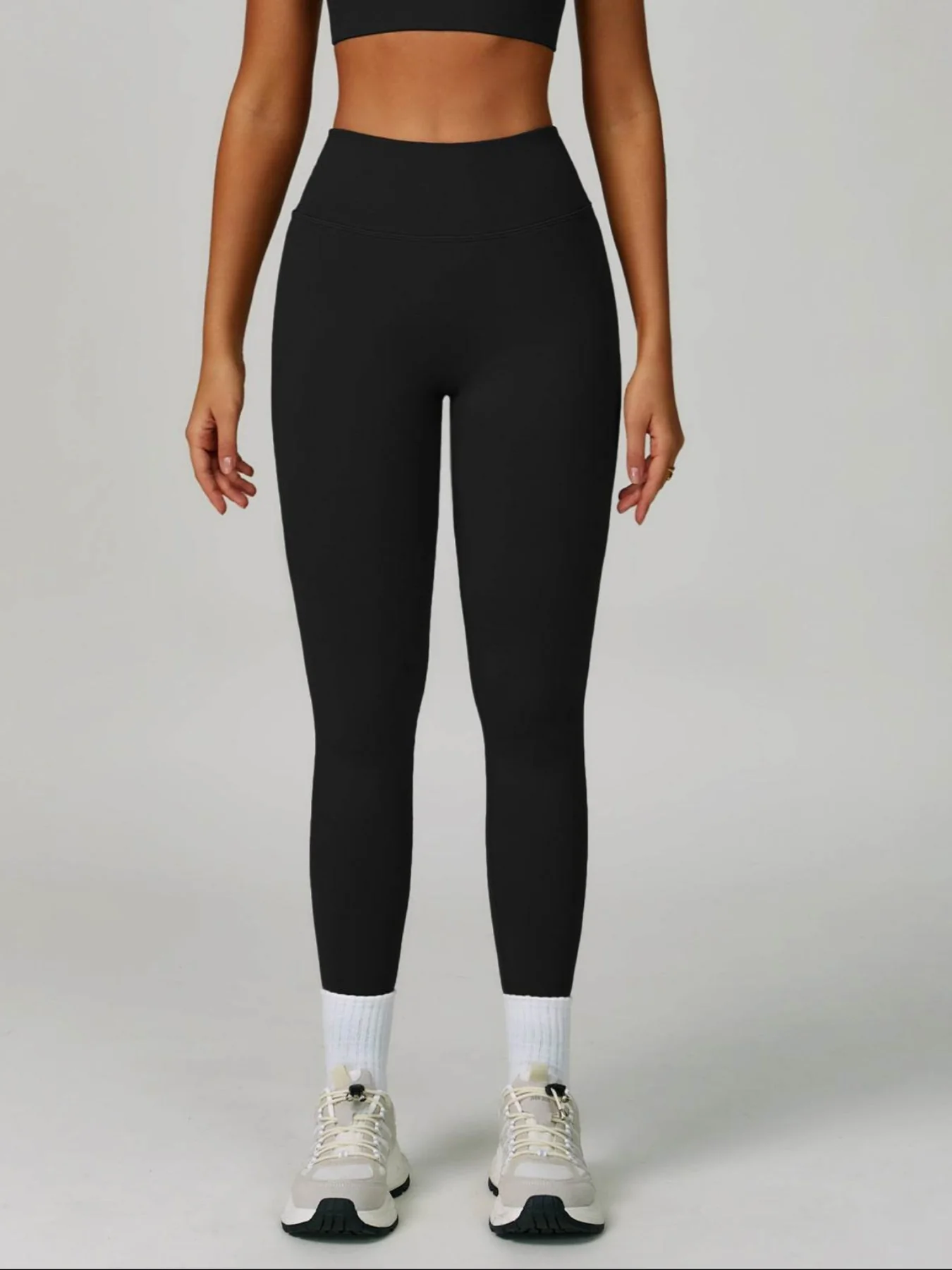 V Back High Waist Biker Legging - Artadvier