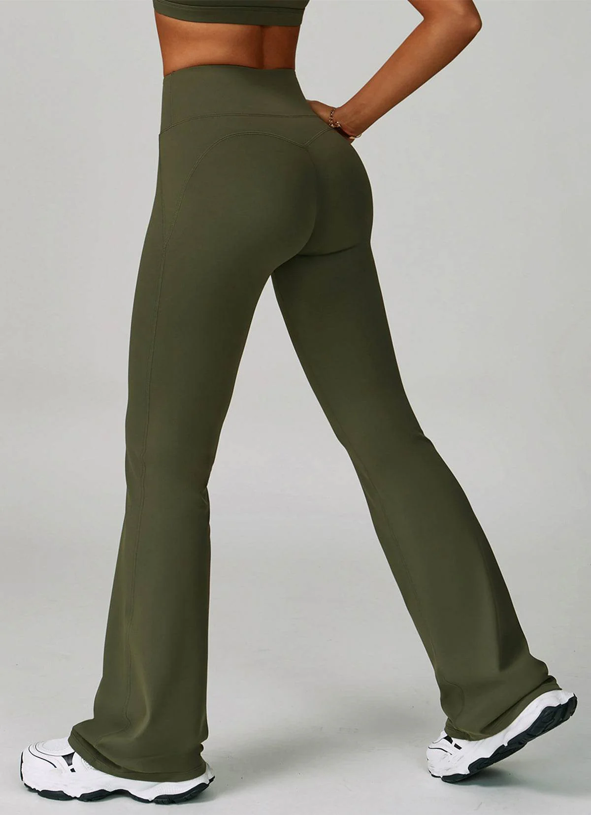 High Waist Tummy Control Running Flared Pant - Artadvier
