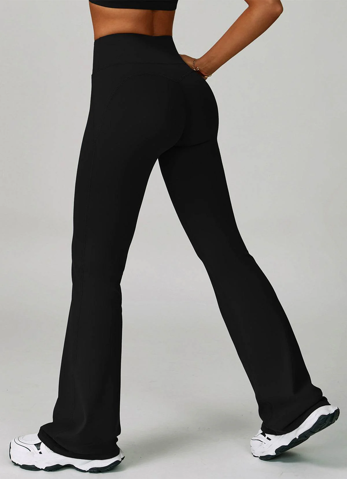 High Waist Tummy Control Running Flared Pant - Artadvier